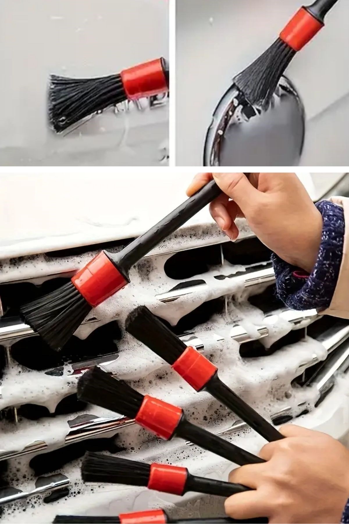 BUFFER® 5’li Çok Amaçlı Araç İçi ve Dış Yüzey Temizlik & Detaylandırma Fırça Seti - Görsel 7