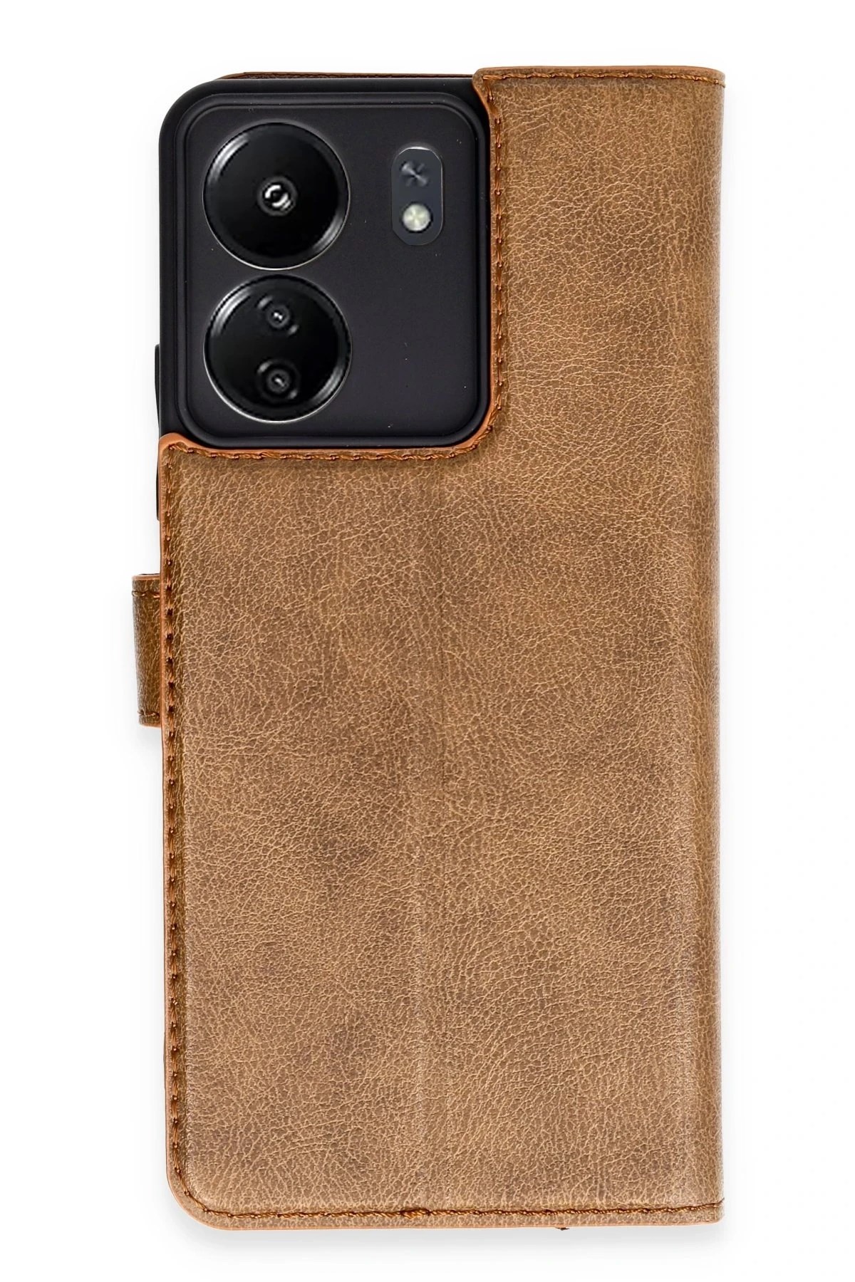 Mey İthalat® Redmi 13C Kılıf Trend S Plus Kapaklı Kılıf - Taba