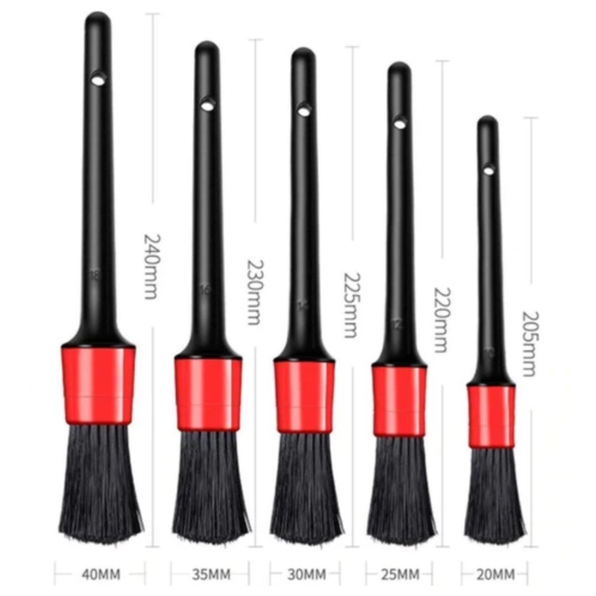 BUFFER® 5’li Çok Amaçlı Araç İçi ve Dış Yüzey Temizlik & Detaylandırma Fırça Seti - Görsel 4